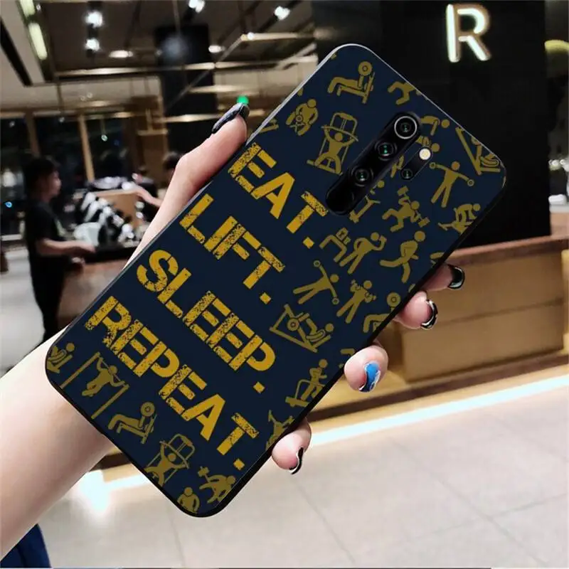 xiaomi leather case handle Tập Thể Hình Tập Gym Thể Hình Bling Dễ Thương Ốp Lưng Điện Thoại Redmi Note 9 8 8T 8A 7 6 6A Đi Pro max Redmi 9 K20 xiaomi leather case cover Cases For Xiaomi