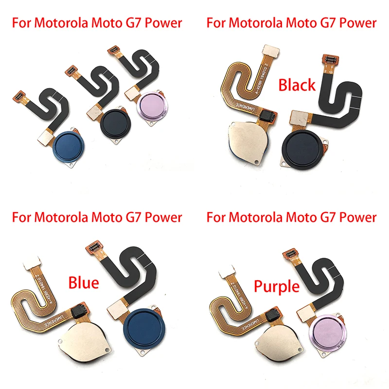 New For Motorola Moto G7 Power Home Button FingerPrint Touch ID Sensor Flex Cable Ribbon Replacement Parts Play | Мобильные телефоны