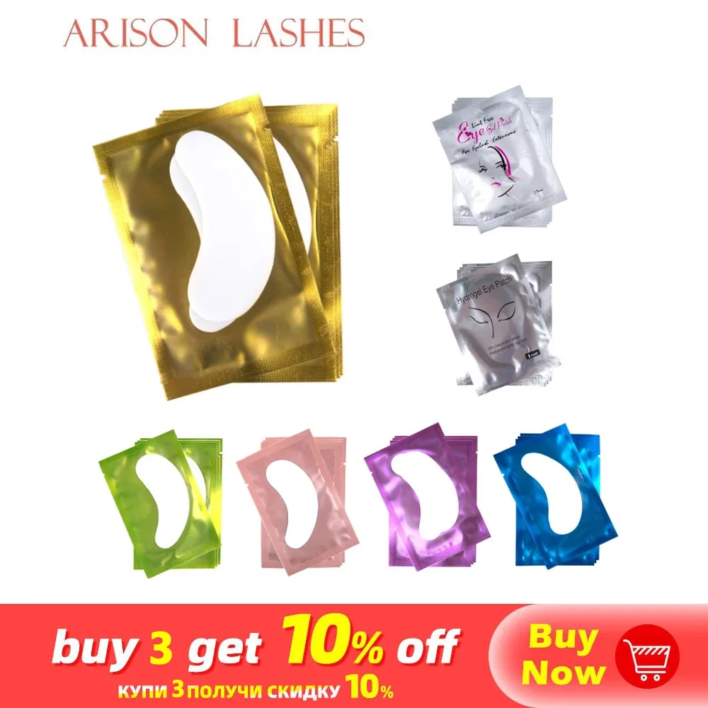 50/100 Pairs/Lot Patches for Eyelash Extension Under Eye Pads Paper Patches Pink Lint free Stickers for False Eyelashes