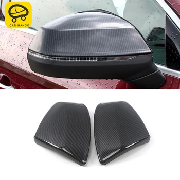 

CARMANGO Car Accessories Side Rearview Mirror Protector Cover Frame Sticker Chrome ABS Carbon Decor for Audi Q5 FY 2017-2020