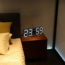 Современные настенные часы с таймером, 3D светодиодсветодиодный цифровые настенные часы с температурой, часы S9T5 Современные настенные часы с таймером, 3D светодиодсветодиодный цифровые настенные часы с температурой, часы S9T5