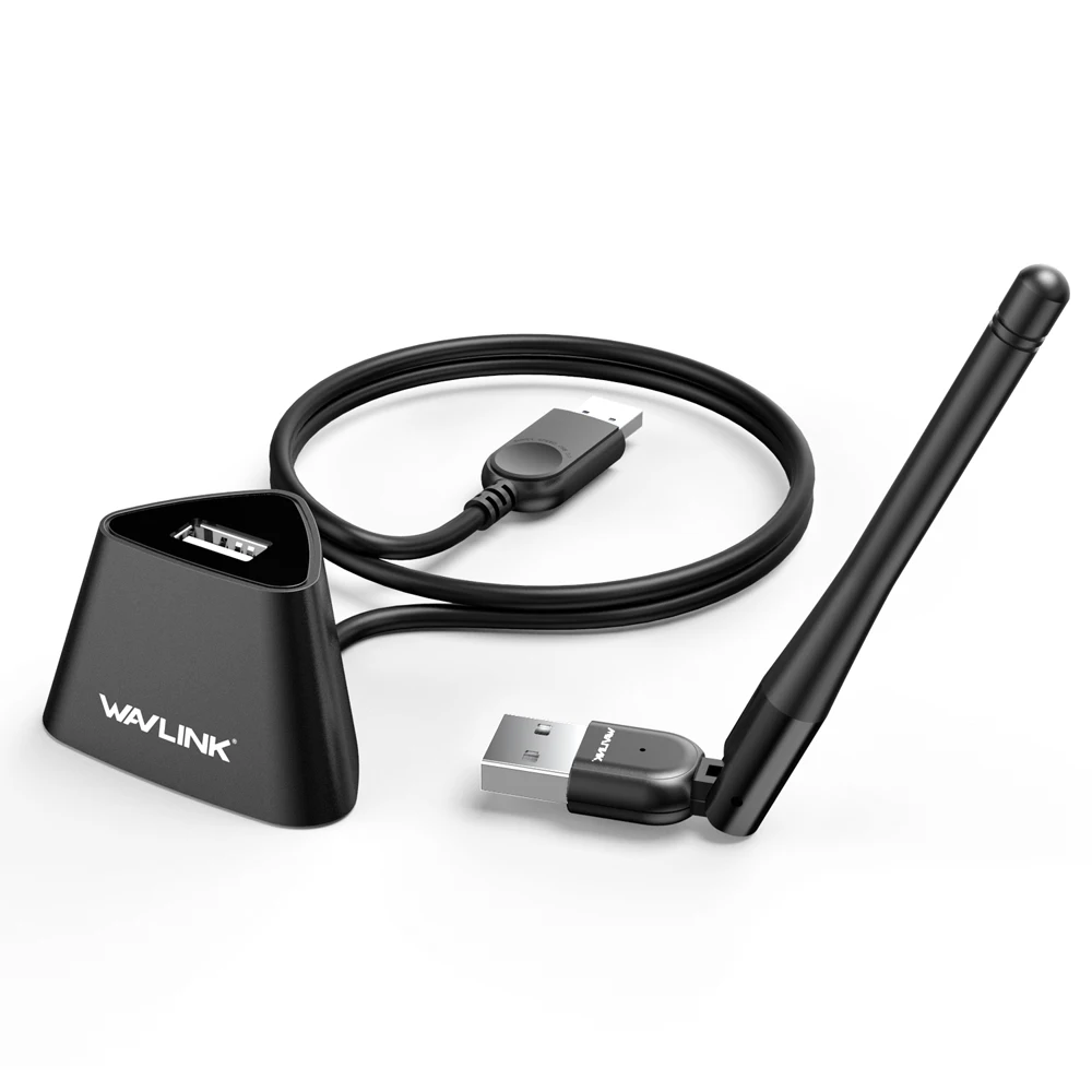 WAVLINK USB Wifi адаптер 600 Мбит/с 5 ГГц AC600 двухдиапазонный беспроводной сетевой адаптер 2,4 ГГц Wi-Fi ключ приемник антенна с высоким коэффициентом усиления