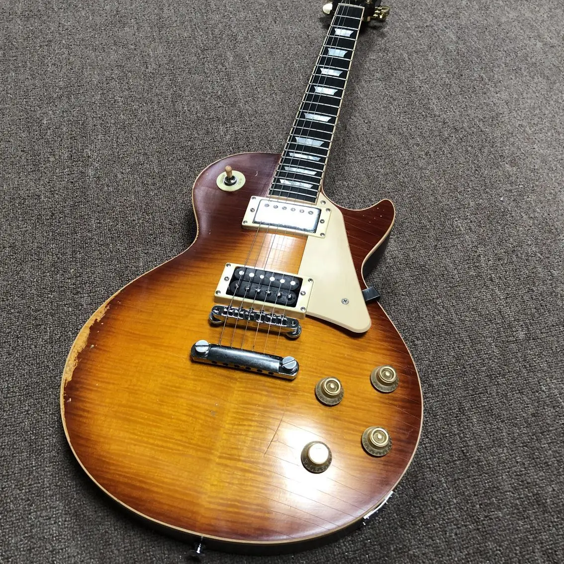 Новинка 2021 Высококачественная электрическая гитара матовая отделка sunset burst с