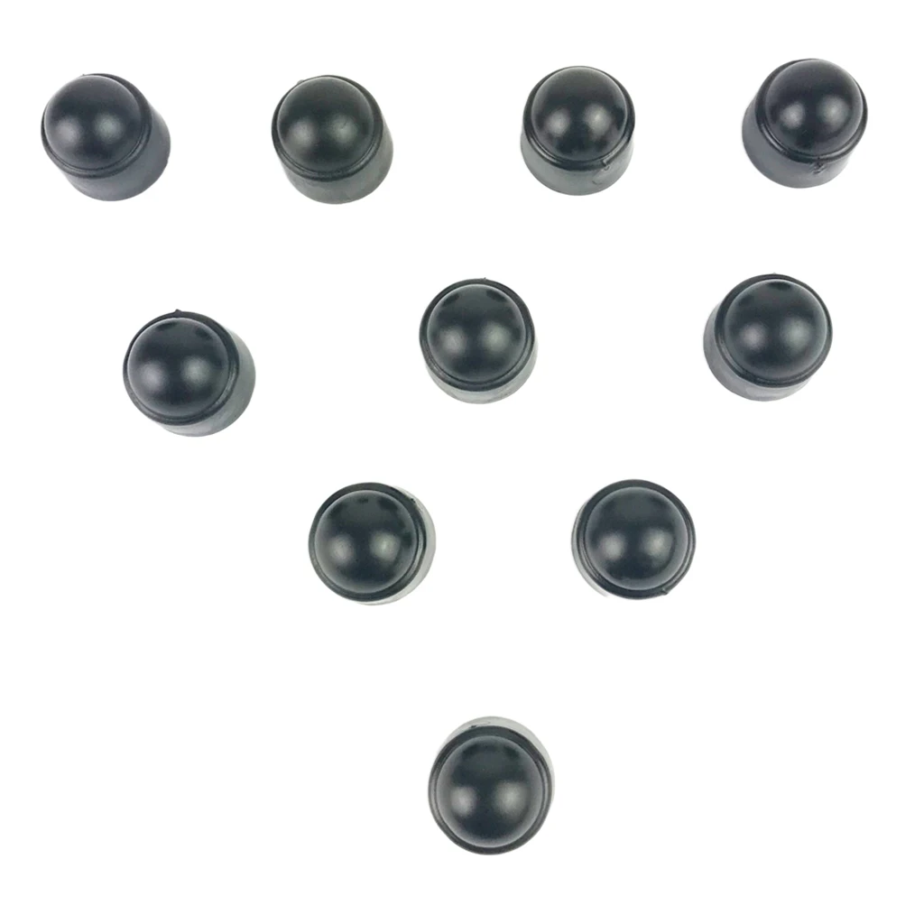 18mm Black Car Wheel Nut Covers Hub Screw Dust Cover Bolt Caps Hexagonal M8