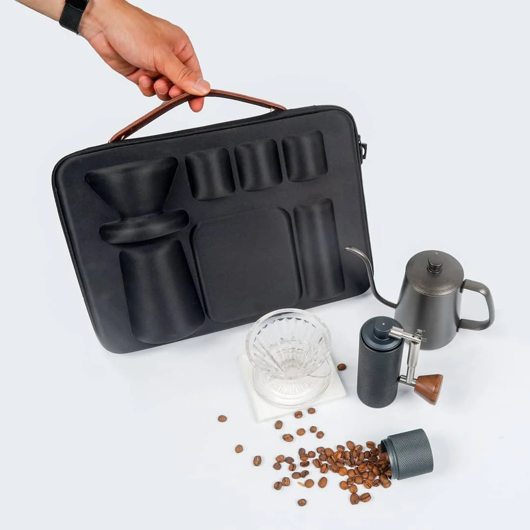 Bean Can Hand Punch Pot NANO Coffee Grinder Coffee Filter TIMEMORE NANO Coffee Grinder Set Carrying Case Travel /& Business Travel Set NANO Grinder Set Filter Paper