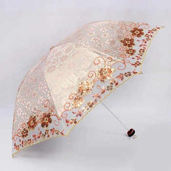 

Colorful Lace Rain Women Umbrellas With UV Protection Paraguas Plegable Sombrilla Ombrello Windproof Lacy Umbrella Parts QZH094