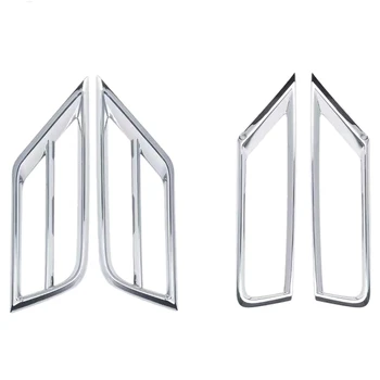 

Car Styling Front+Rear Grill Fog Lights Lamps Frame Trim Stickers Cover Accessories for Tiguan L 17-19