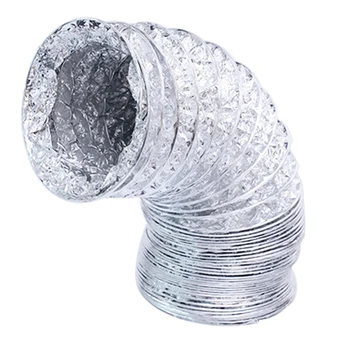 

Aluminum Foil Ducting For HVAC Ventilation 2 Clamps Included Non-Insulated Vent Hose Pipe Dryer Air Air Conditioning