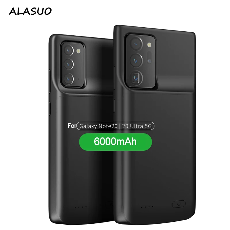 Soft Silicone Battery Charger Case for Samsung Galaxy Note 20 10 9 8 S10 e 5G S9 S8 S20 Plus Ultra 4800-6000mAh Power Bank Cases