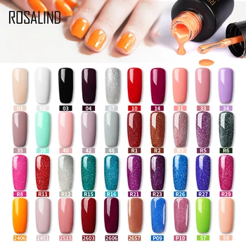 

ROSALIND 7ml Gel Polish Nail Polish Nail Art Semi Permanent UV Gel Hybrid Set For Manicure Soak Off Lacquer White Primer