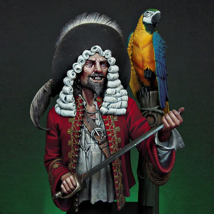 

1/12 Resin Model Building Kit Bust Parrot and pirate