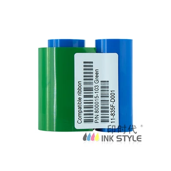 

20pcs/Lot Generic 800015-103 Green Ribbon 1000prints for Zebra P330i P420i P520C P600 P400C P310i Card Printer