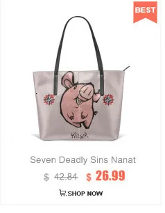 Seven Deadly Sins Nanatsu Сумочка Chibi Hawk Топ-ручка сумки свадебный принт кожаная сумка тренд большая емкость женские сумки