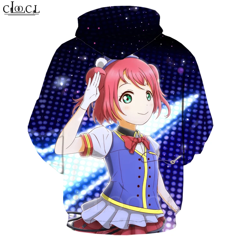 Модные классические толстовки Love Live для мужчин и женщин с 3D принтом японского аниме, кофта для бега, Повседневная Уличная одежда, хипстерские пуловеры