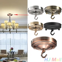 1 шт., ретро потолочный крючок, круглая пластина, люстра, кулон для дома, светильник, фитинг, светильник, аксессуары, крюк, пластина, светильник, фитинг