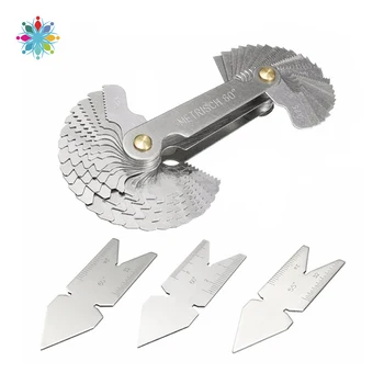 

60/55 Degree Thread Measuring Gauge Metric Screw Pitch Thread Plug Gage With Thread Turning Tool Gauge 55/60 Center Gauge Angle
