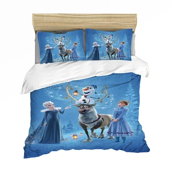 

Frozen Bedding Set Anna Elsa Queen King Size Bed Set Children Girl Duvet Cover Pillow Cases Comforter Bedding Sets