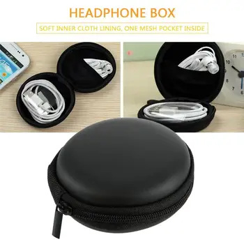 

1 convenient and durable EVA black portable carrying hard protective case storage bag for headphones, earphone memory card