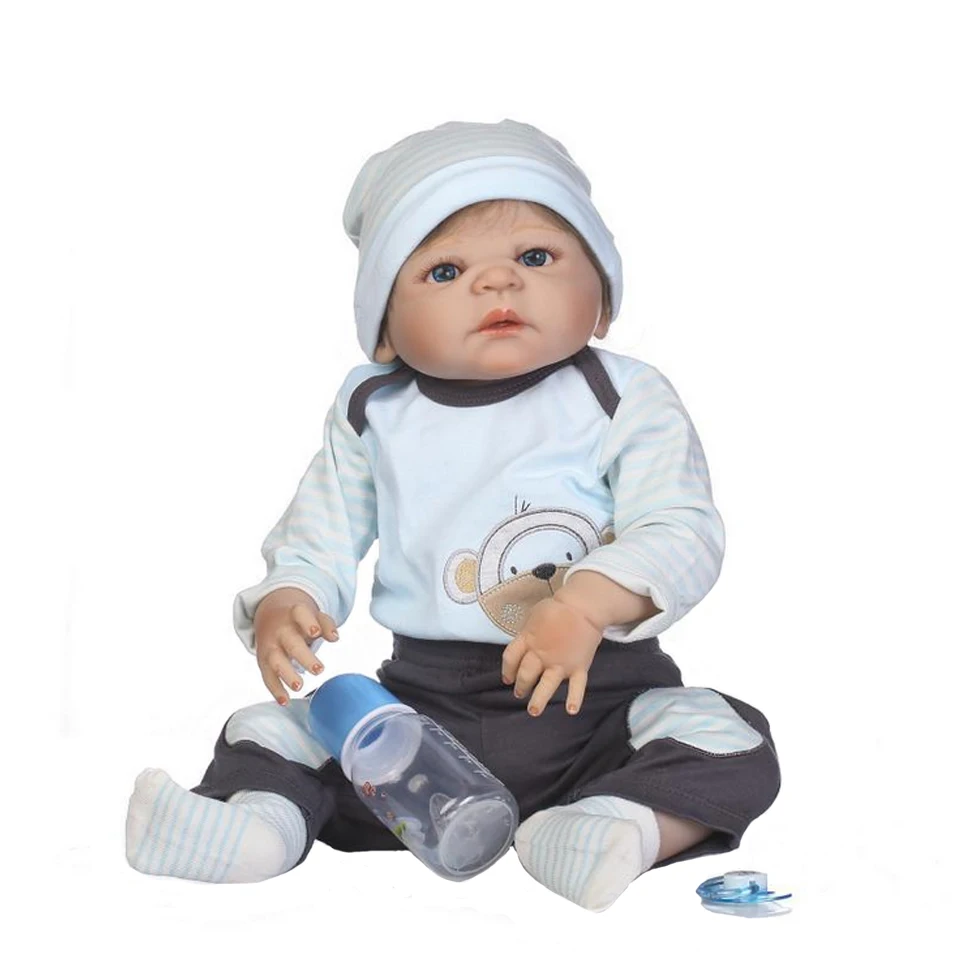 

New Arrival Reborn Baby Dolls 22Inch Fashion Full Silicone Vinyl Bebes Reborn Realistic Princess Baby Toy Kids Gifts