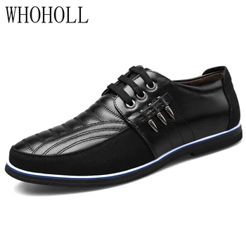 

WHOHOLL 2020 Men's Shoes Casual Shoes Fashion leather Oxford dress shoes Lace-up Mens Shoes Plus Size 46