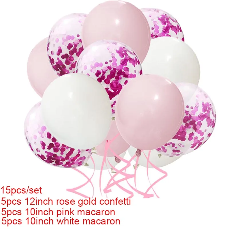 Деко день рождения Макарон воздушные шары комплект розовый белый латексный баллон гелия Блан День Рождения украшения дети ребенок Shhower крещение S8XN