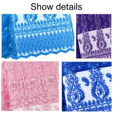 5 ярдов Сетка кружевная ткань/вышивка кружева/африканская вышивка ткань/кружевная ткань разные цвета