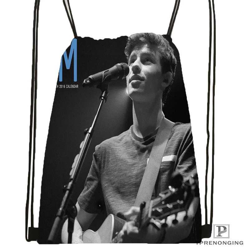 CustomShawn Mendes#1 походная сумка на шнурке милый рюкзак для детей(черная спинка) 31x40 см#180531-02-41