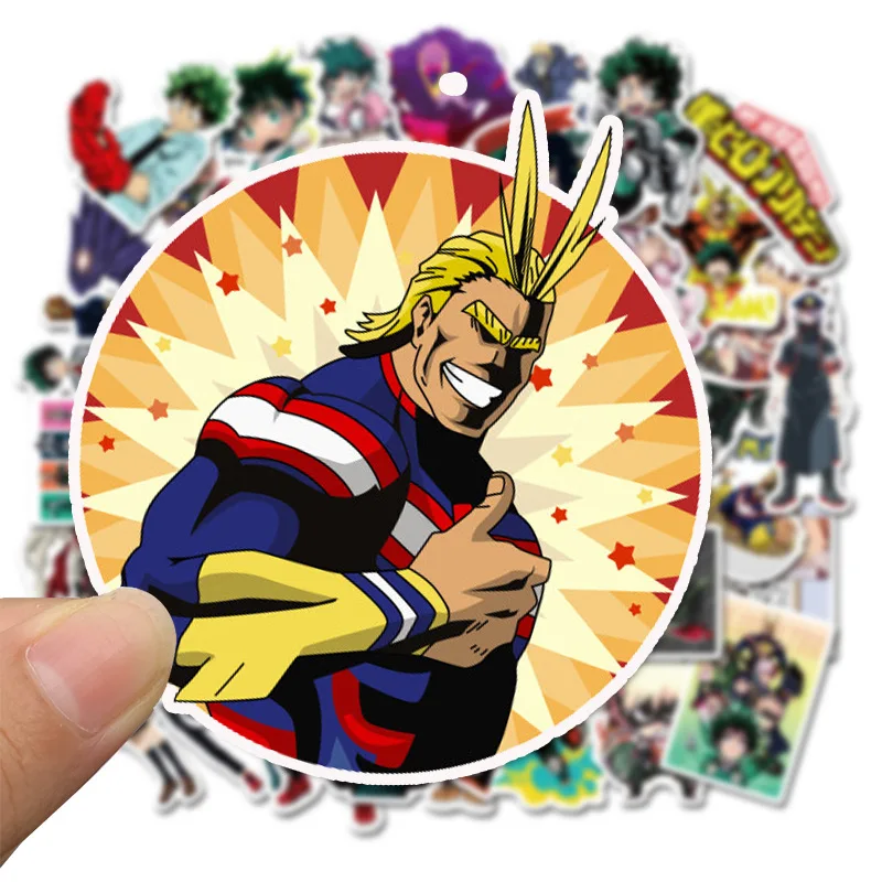 50 шт. наклейки My Hero Academy для скрапбукинга, альбома, ноутбука, телефона, багажа, холодильника, гитары, мотоцикла, стайлинга автомобилей, домашний декор