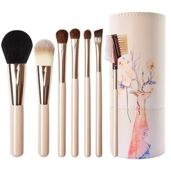 

7pcs Assorted Makeup Brushes Cosmetic Brushes Set Multi-function Makeup Brush Beauty Care Supplies for Girls Ladies Students Wom