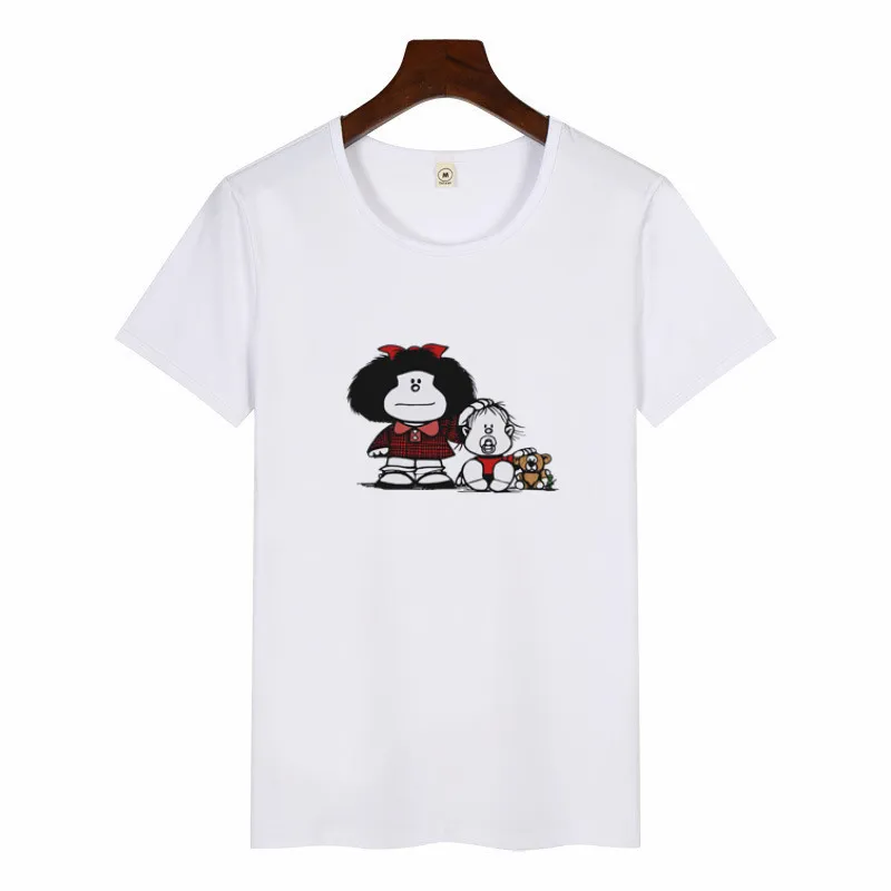

Fashion O-neck Tshirt Harajuku Cartoon Cute Toda Mafalda Print T Shirt 2019 Women Short Sleeve Tops Girls Casual Kawaii T-shirts