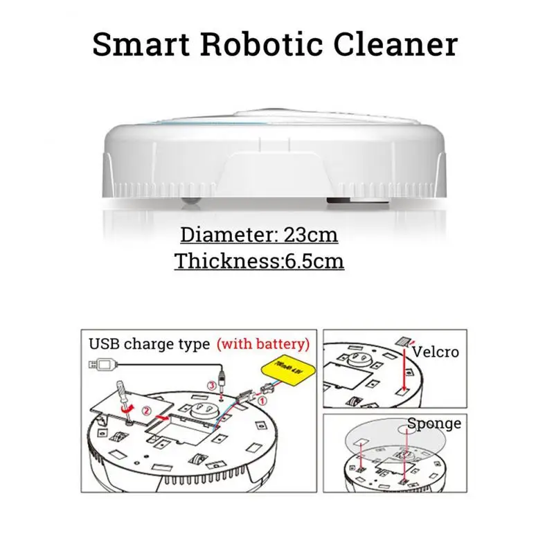 Automatic Smart Vacuum Cleaner Floor Sweeper Robot Household Cleaning Tools Dust Hair Catcher Broom Sweeper 3xAA Battery Support Automatic Smart Vacuum Cleaner Floor Sweeper Robot Household Cleaning Tools Dust Hair Catcher Broom Sweeper 3xAA Battery Support