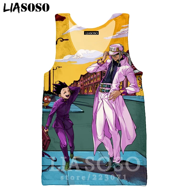 6 LIASOSO для мужчин и женщин Jolyne Cujoh Толстовка 3D принт аниме JoJo Необычные Приключения жилет с круглым вырезом майка без рукавов пуловер A317-03 - Цвет: 6