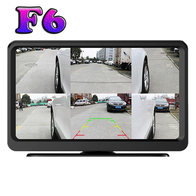 

F6 car 360 degree camera 6 split screens display blind spot camera for family car