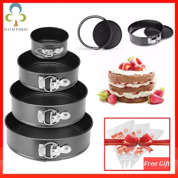

4/6/8/10/12Inch Carbon Steel Non-stick Pan Cheesecake Pan Round Cake Pan Bakeware Cake Baking Moulds Kitchen Accessories ZXH