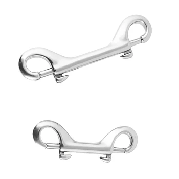 

2 Set Stainless Steel Scuba Diving Underwater Keychain Gate Hooks 100mm/77mm
