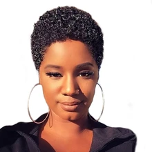 Прически слоистые короткие кудрявые волосы мода Женщины жизнь пушистые парики