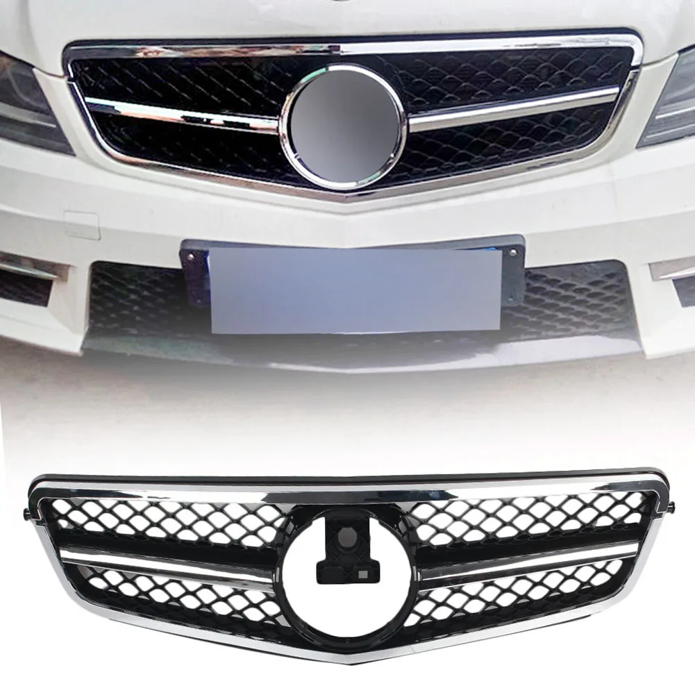 Rejilla con emblema para Mercedes Benz, parrilla con logotipo de 1pin, W204, Clase C, C180, C200 Rejilla con emblema para Mercedes Benz, parrilla con logotipo de 1pin, W204, Clase C, C180, C200
