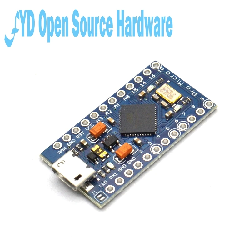 Сменный ATmega32U4 ATmega328 Pro Micro 5 в 16 МГц для Arduino Mini с 2 рядным штырьковым разъемом