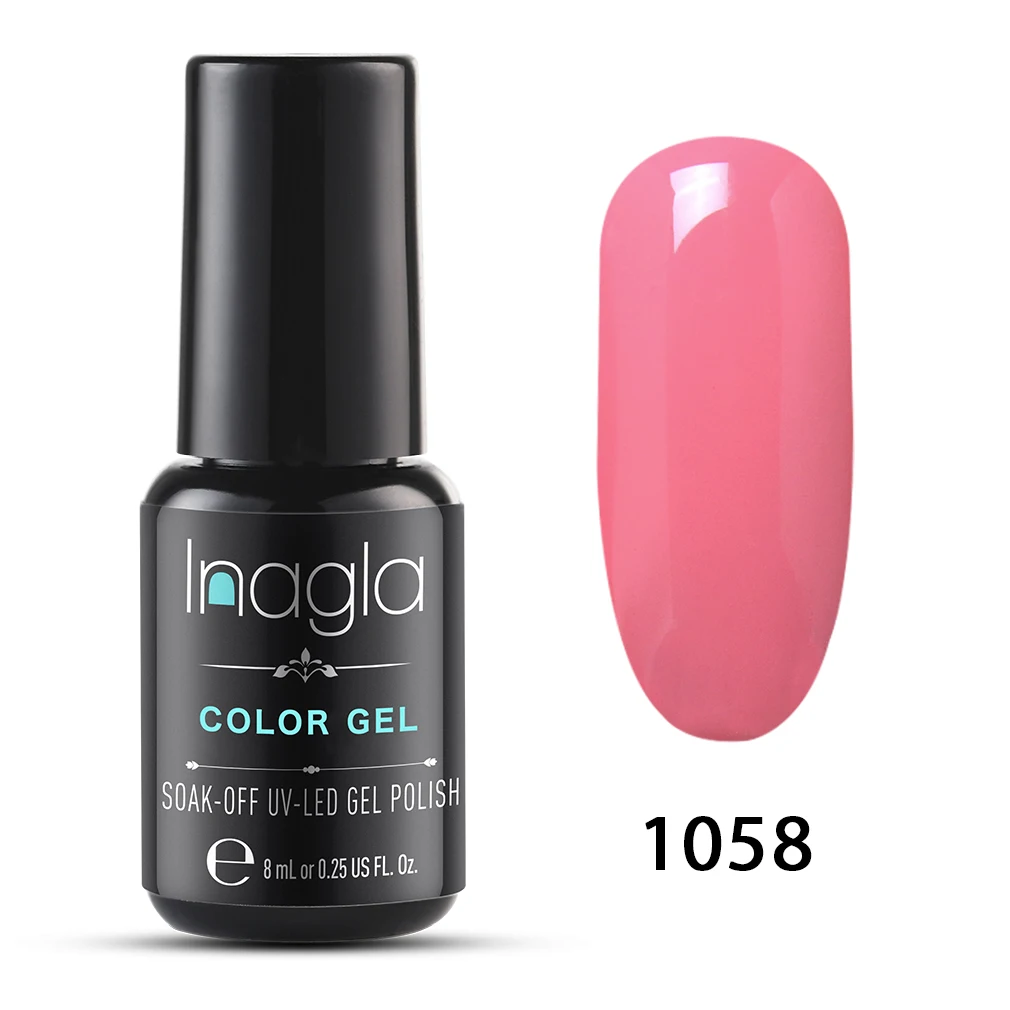 1058 Inagla УФ-гель для ногтей Гибридный лак для замачивания ногтей полуперманентный верхний базовый слой для дизайна ногтей все для маникюра Гель-лак - Цвет: 1058