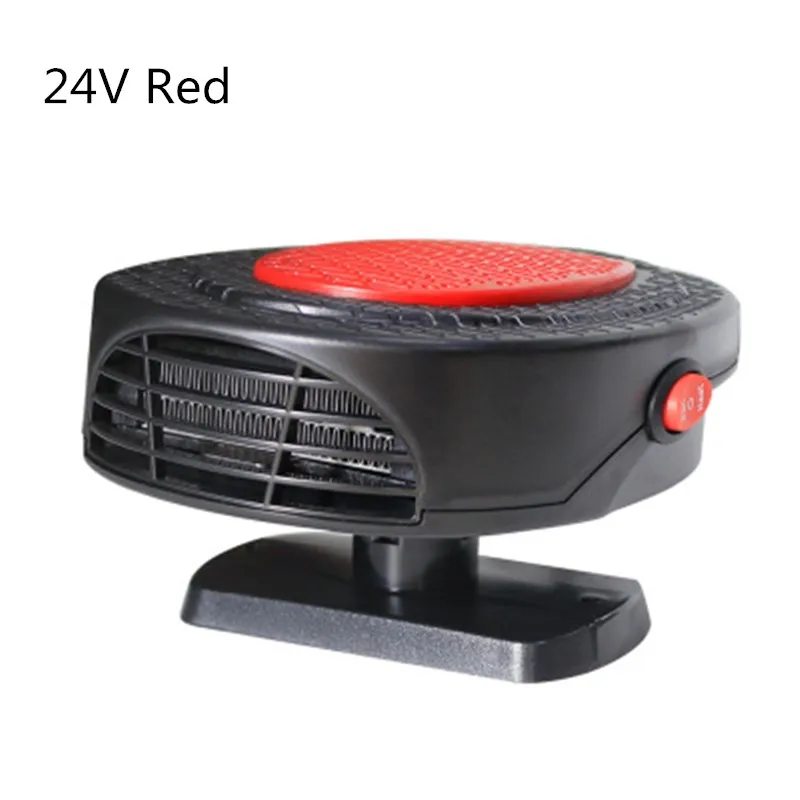 Demister Defroster 12V Car Heater Heating Cooling Fan Defroster Demister Vehicle Dryer Driving Defogger Auto Heating - Цвет: Red 24V