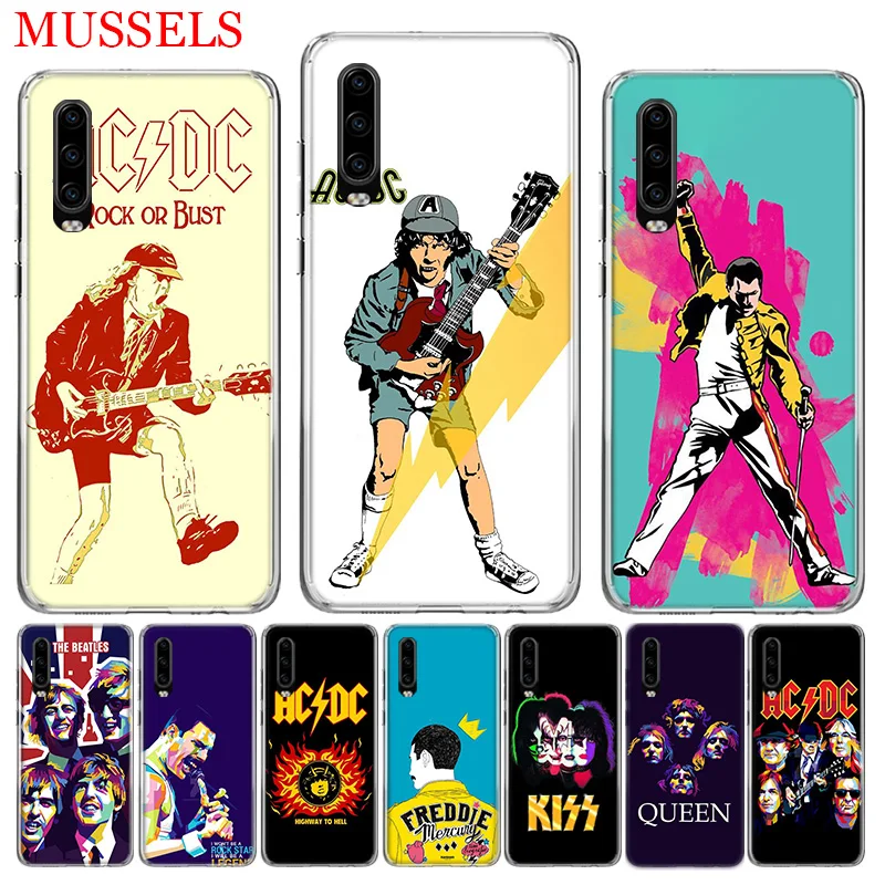 

Queen Rock Group Cover Phone Case For Huawei P30 P20 Mate 20 10 Pro P10 Lite P Smart + Plus Z 2019 Customized Coque