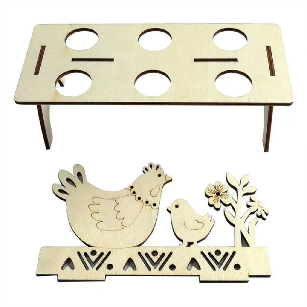 Деревянный поднос для пасхальных яиц подставка счастливый Пасхальный кролик