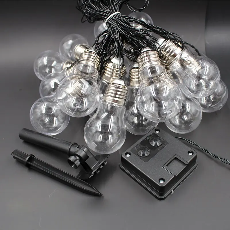 

8 Modes Solar Energy Fairy String Lights Globe Patio String Light 6M 20 LED Warm White Outdoor String Light Home Wedding Decor