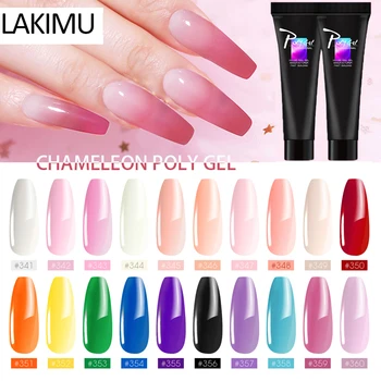 

LAKIMU Color Polygel Acrylic Poly Gel Kits French Gel Nail Art Clear Camouflage Color With Nail Tools Crystal UV Poly Gel Set