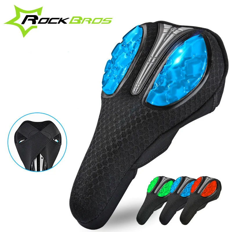 

Rockbros Cycling Bicycle Liquid Silicone Gel Front Saddle Cover Mountain MTB Road Bike Soft Comfortable Cushion Seat Cover