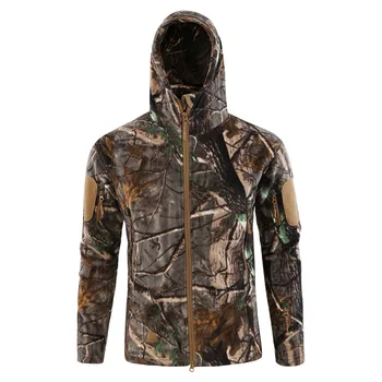 

Tree Camo Military Tactical Combat Fleece Jacket Outdoor Camping Hiking Camouflage Hoodie Coat