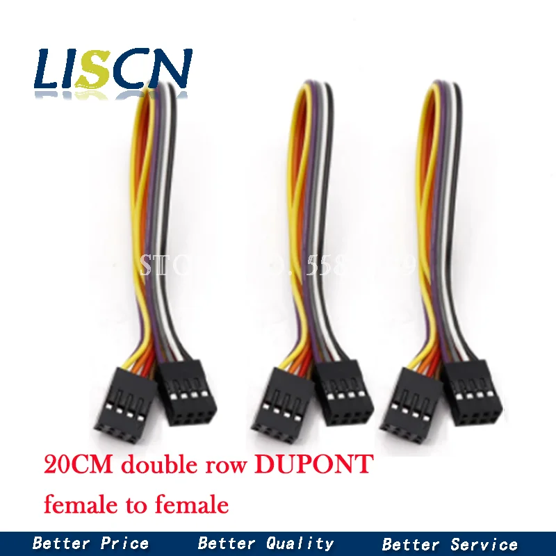 5pcs 4 Pin 20cm 2.54mm Jumper Cable DuPont Wire For Arduino Female To Female