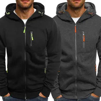 

Harajaku Men Modis Sports Sweatshirts Long Sleeve Zipper Cotton Male Winter Hoodies Casual Solid Black Modis Men Sweatshirts