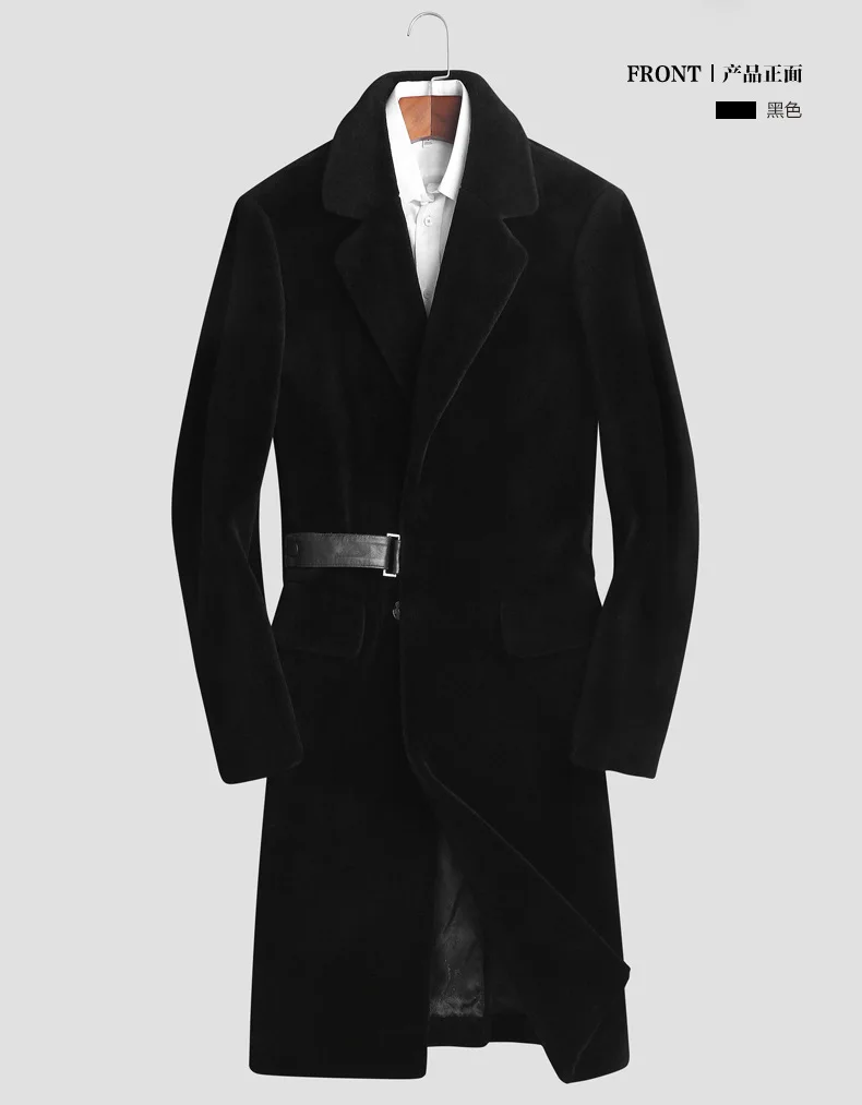 

Sheep Shearling Real Fur Coat Men Winter Warm Long Parka Men's Natural Fur Luxury Wool Jacket Plus Size Clothes LX2550