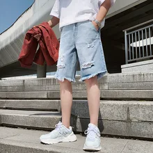 New Fashion Summer Cotton Shorts Leisure Ripped Stretch Ruched Pantalones Cortos Hombre Clothing Breathable Denim Shorts Male New Fashion Summer Cotton Shorts Leisure Ripped Stretch Ruched Pantalones Cortos Hombre Clothing Breathable Denim Shorts Male
